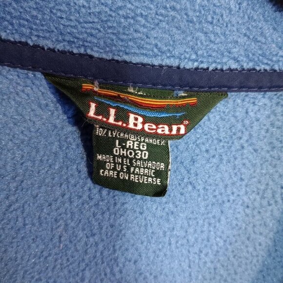 Vintage LL Bean Women's Full Zip Fleece Sweater Blue Size Large - Picture 4 of 10
